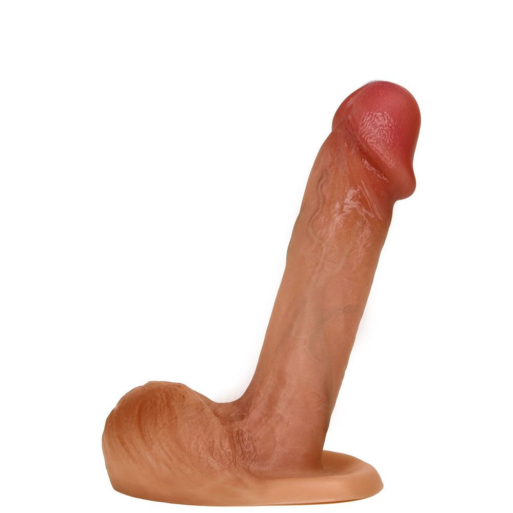 4.5&quot; Tom Realistic Silicone Dildo - Caramel