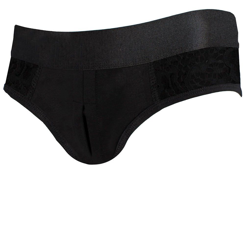 Petite Low Rise Panty+ Harness - Black
