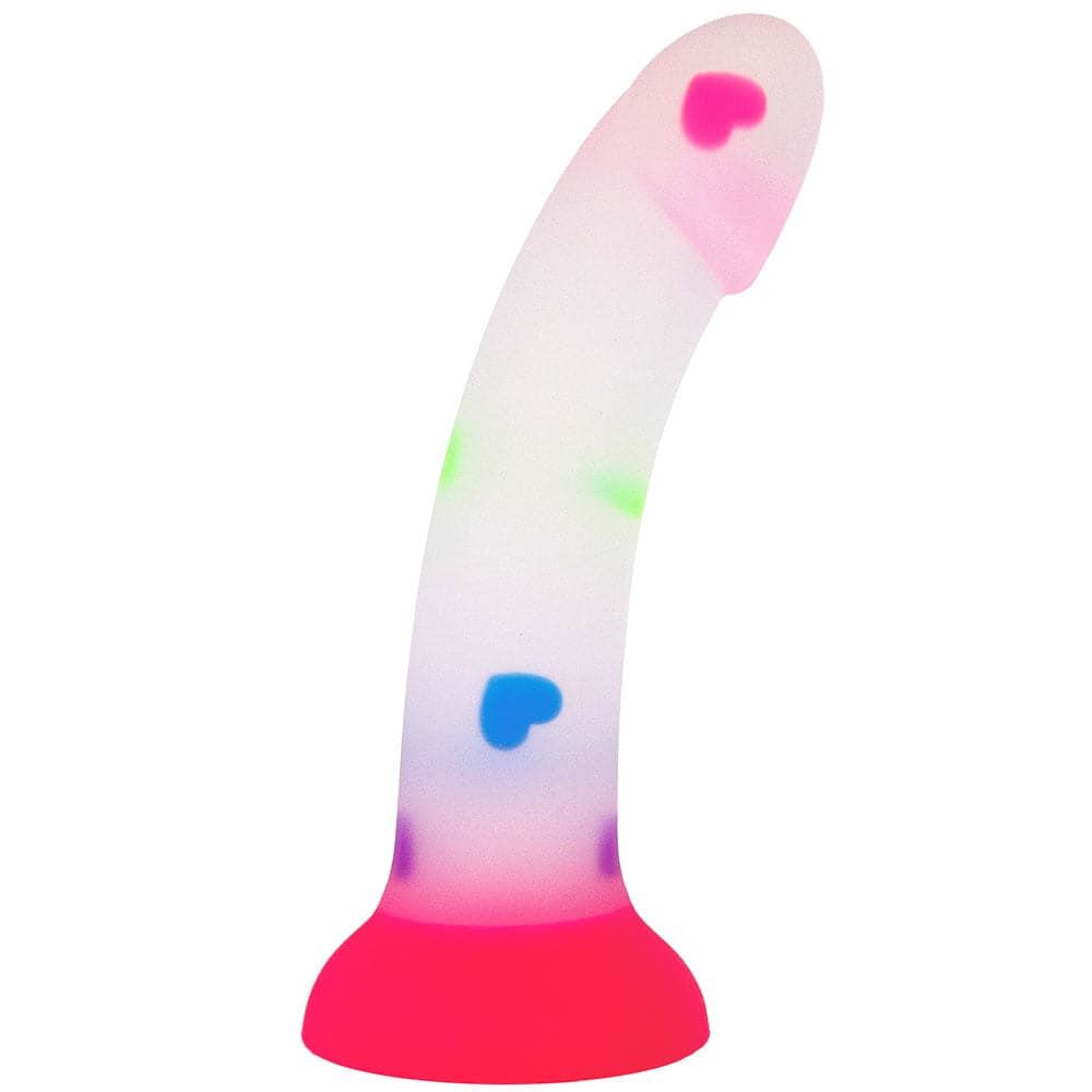 6&quot; Heart&#39;s Delight Suction Cup Silicone Dildo - Multi