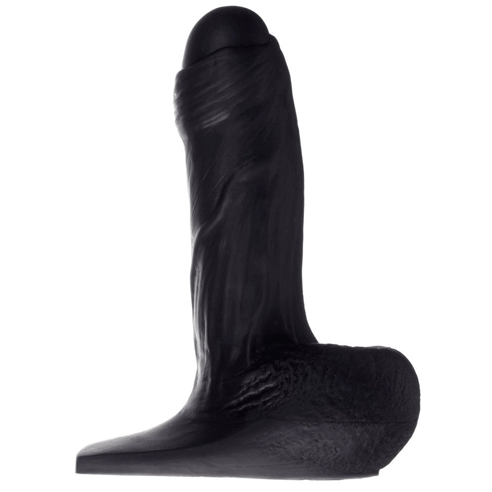 5&quot; Fornix Uncut Dual Density Silicone Dildo - Black