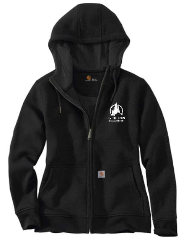 Evergreen Carhartt Ladies Full Zip Sweatshirt