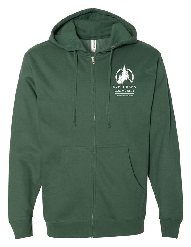 Evergreen Midweight Zip Soft Hooded Sweatshirt
