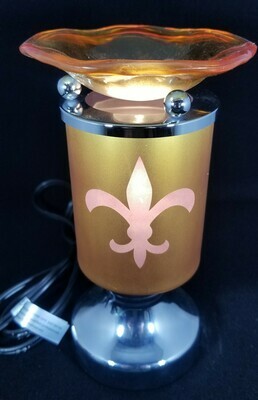 Gold Fluer-de-lis Touch Lamp Oil Burner