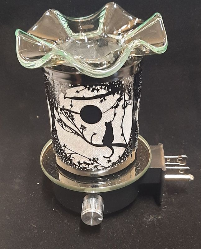 Cat and Moon Plug in Oil burner