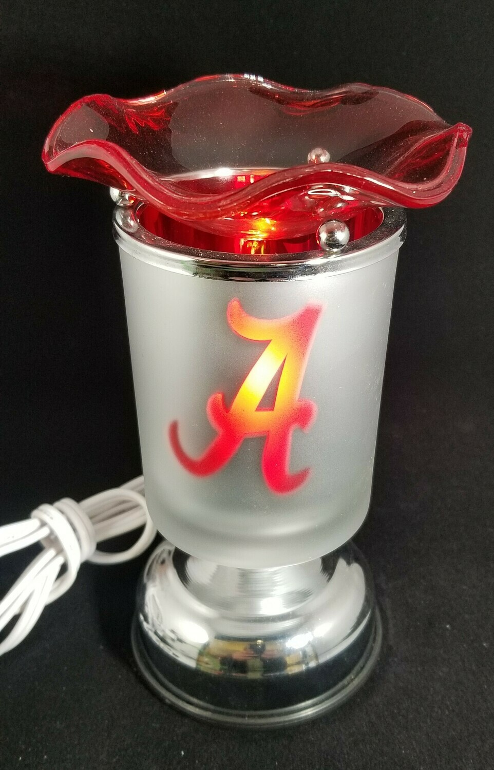 Glass Alabama Touch Lamp Oil Burner Glass Alabama Touch Lamp Oil Burner