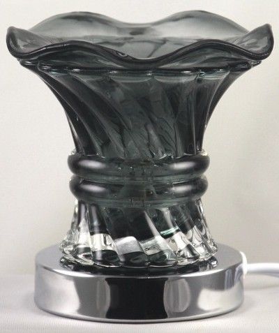 Black twist touch table top oil burner