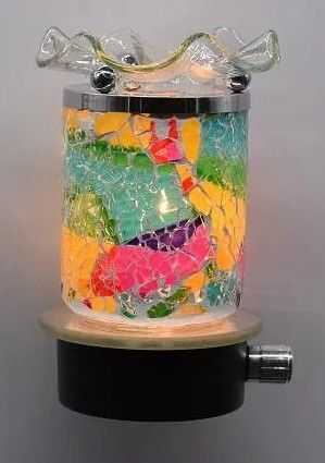 Multi color crackle plug in lit Multi color crackle plug in lit