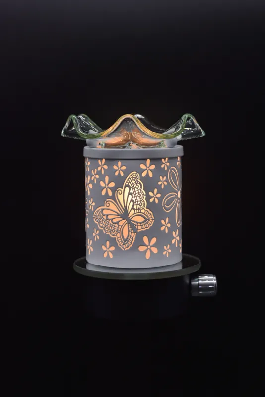 Butterfly oil burner White Butterfly oil burner White
