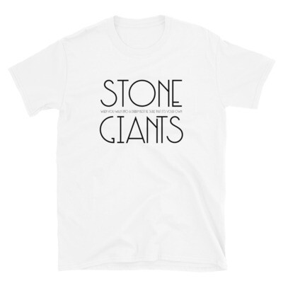 Stone Giants Short-Sleeve Unisex T-Shirt (White), Size: S