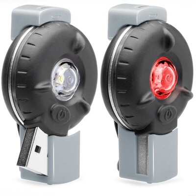 Bkin Smart Motion-Activated LED Personal Safety Light (Black/Grey Front & Rear Set)