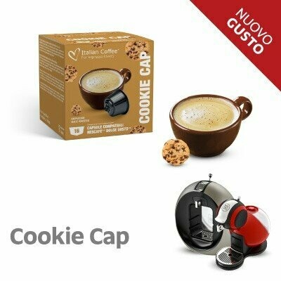 16 CAPSULE COOKIE CAP CAPPUCCINO AL BISCOTTO COMPATIBILE NESCAFE DOLCE GUSTO 16 CAPSULE COOKIE CAP CAPPUCCINO AL BISCOTTO COMPATIBILE NESCAFE DOLCE GUSTO