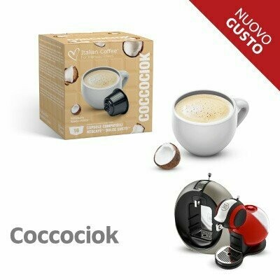 16 CAPSULE COCCOCIOK CIOCCOLATA BIANCA E COCCO COMPATIBILE NESCAFE DOLCE GUSTO 16 CAPSULE COCCOCIOK CIOCCOLATA BIANCA E COCCO COMPATIBILE NESCAFE DOLCE GUSTO