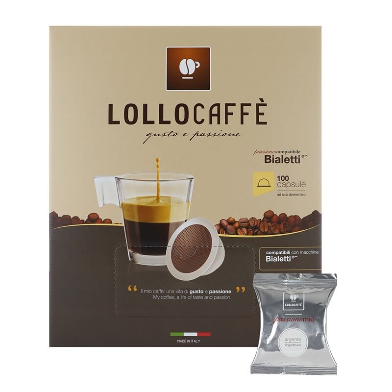 100 CAPSULE LOLLO CAFFE' MISCELA ARGENTO COMPATIBILI BIALETTI 100 CAPSULE LOLLO CAFFE' MISCELA ARGENTO COMPATIBILI BIALETTI
