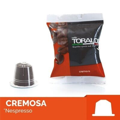 100 CAPSULE CAFFE' TORALDO CREMOSO COMPATIBILI NESPRESSO
