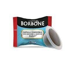 100 CAPSULE CAFFE' BORBONE MISCELA ROSSA COMPATIBILI BIALETTI