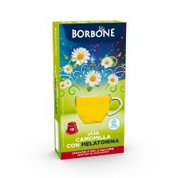 10 CAPSULE BORBONE CAMOMILLA CON MELATONINA COMPATIBILE NESPRESSO