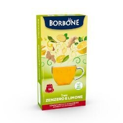 10 CAPSULE BORBONE TISANA ZENZERO E LIMONE COMPATIBILE NESPRESSO