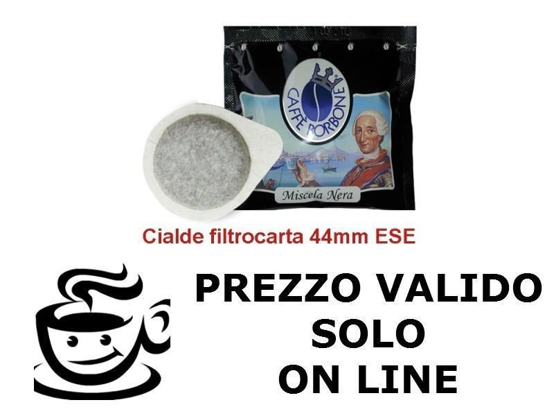 300 CIALDE FILTROCARTA 44 MM ESE BORBONE MISCELA NERA