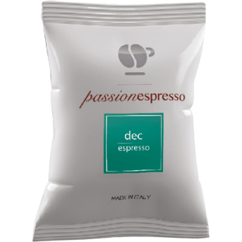 100 CAPSULE  LOLLO CAFFE' PASSIONESPRESSO DEK DECAFFEINATO COMPATIBILI NESPRESSO