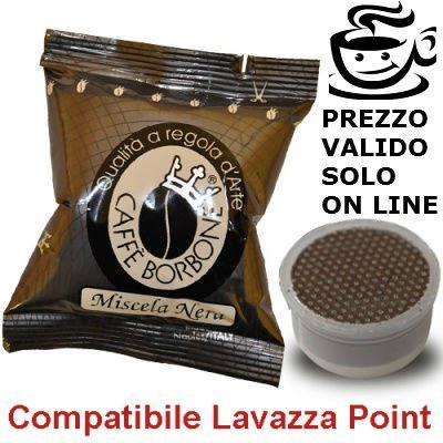 100 CAPSULE CAFFE' BORBONE MISCELA NERA COMPATIBILE LAVAZZA ESPRESSO POINT