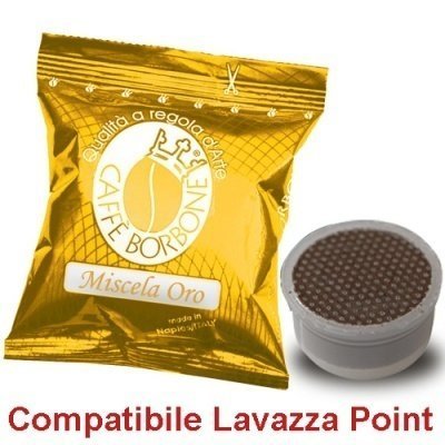 100 CAPSULE CAFFE' BORBONE MISCELA ORO COMPATIBILE LAVAZZA ESPRESSO POINT