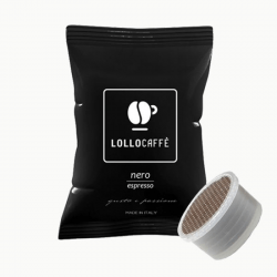 100 CAPSULE LOLLO CAFFE' NERO COMPATIBILI LAVAZZA ESPRESSO POINT