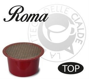 50 CAPSULE CAFFE' ROMA LA BOTTEGA DELLE CIALDE COMPATIBILI LAVAZZA BLUE - IN BLACK