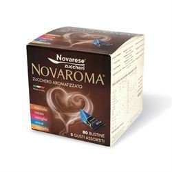 80 BUSTINE ZUCCHERO AROMATIZZATO NOVAROMA GUSTI ASSORTITI