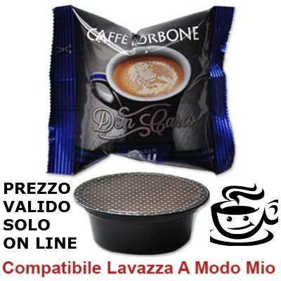 100 CAPSULE CAFFE' BORBONE  DON CARLO MISCELA BLU COMPATIBILE LAVAZZA A MODO MIO