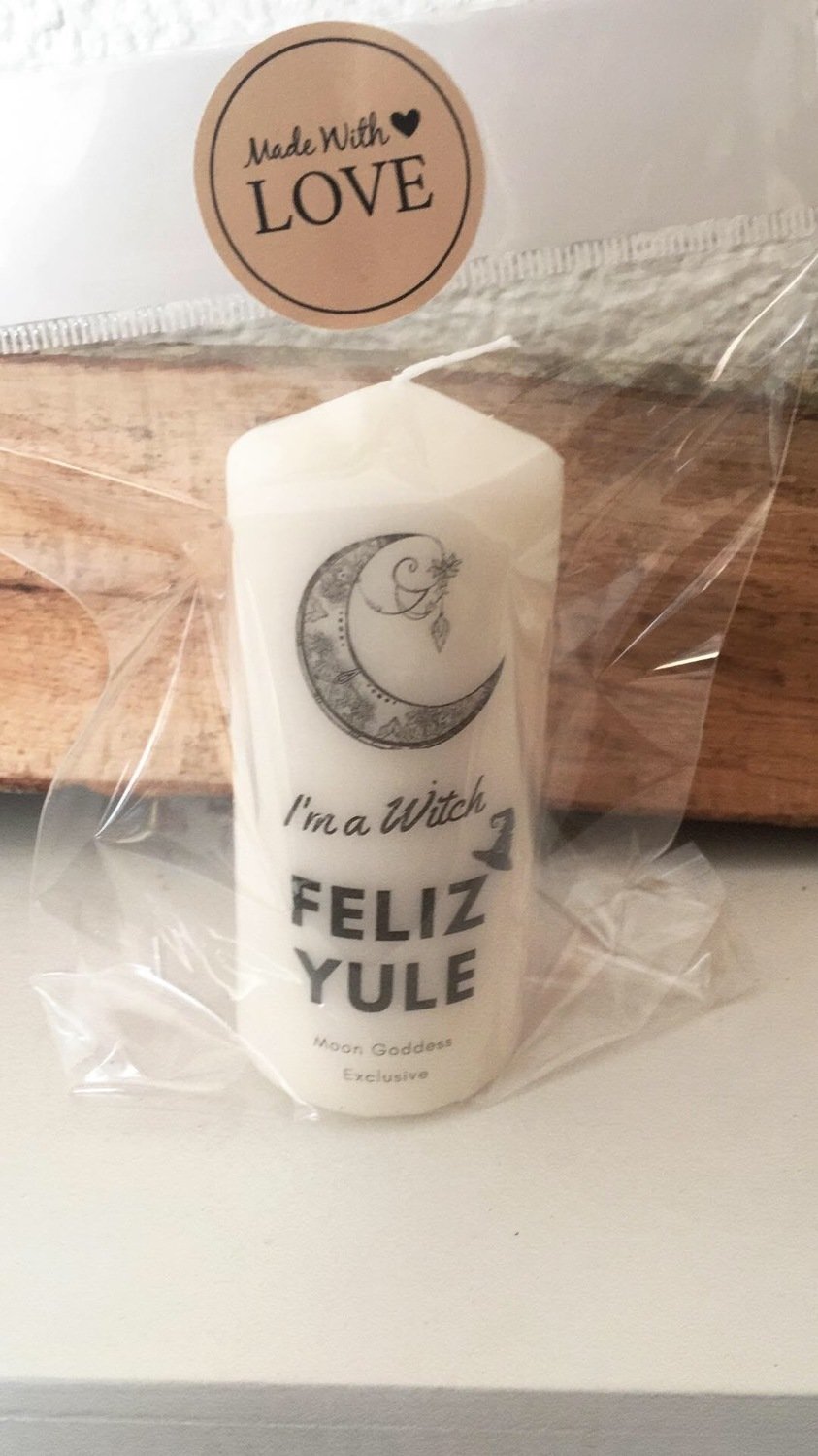 Vela Handmade Feliz Yule
