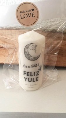 Vela Handmade Feliz Yule
