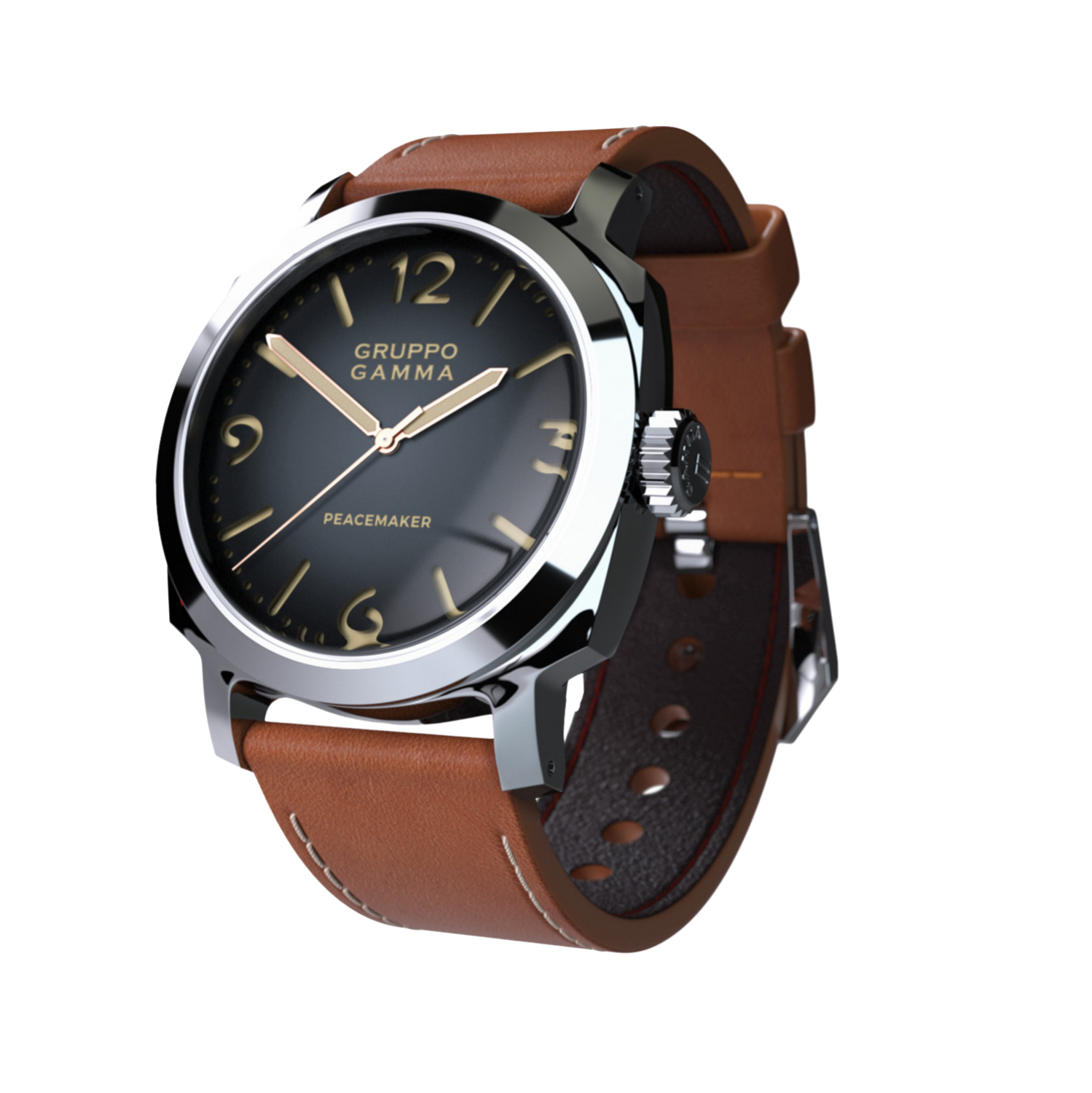 Gruppo Gamma Peacemaker PG-03 Steel Automatic Horween second strap