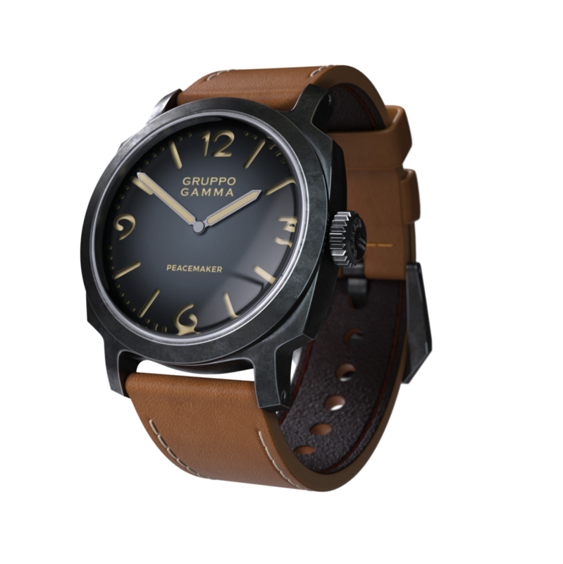 Gruppo Gamma Peacemaker PA-02 Aged Steel Automatic Black Canvas