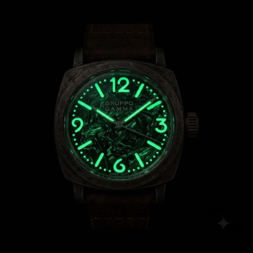 Gruppo Gamma Genesis GG-16 – Aged Steel, Luminous Forged Carbon Dial – Preorder Deposit