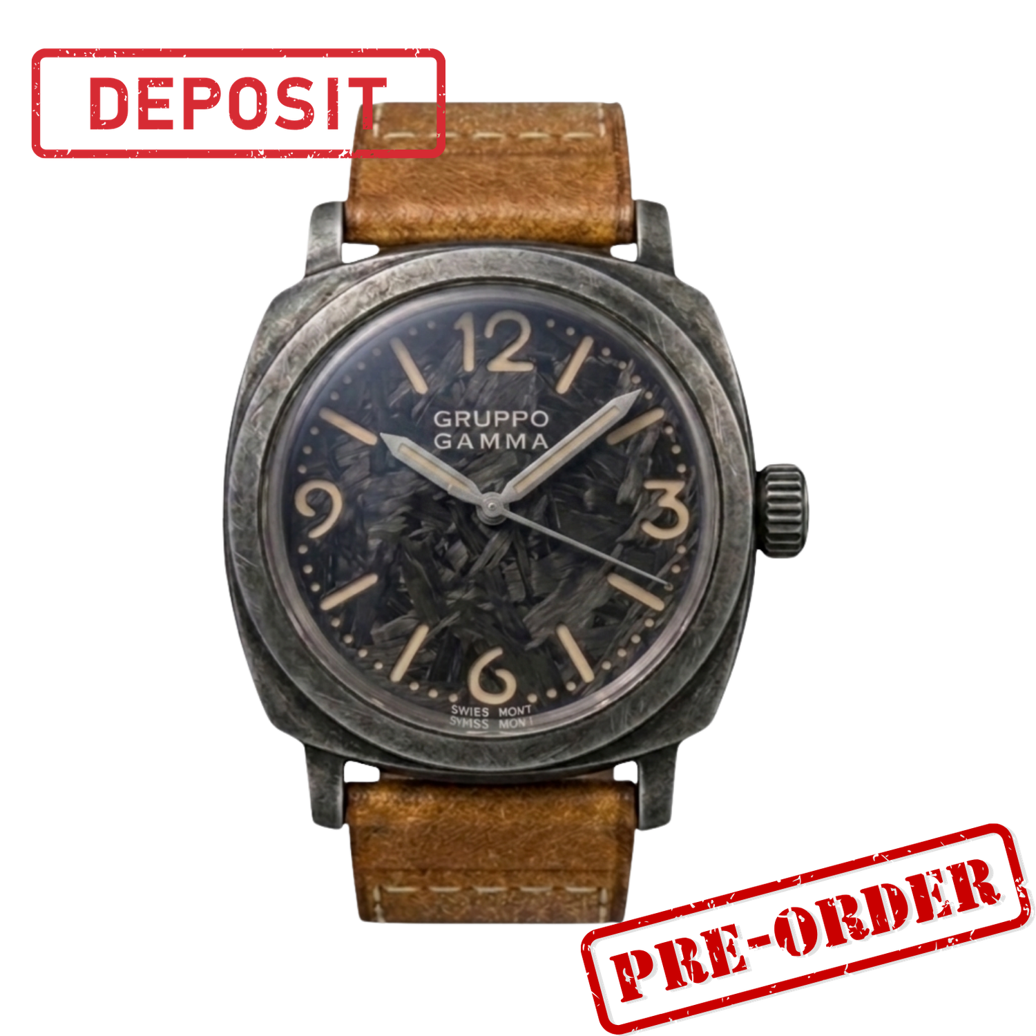 Gruppo Gamma Genesis GG-16 – Aged Steel, Luminous Forged Carbon Dial – Preorder Deposit Gruppo Gamma Genesis GG-16 – Aged Steel, Luminous Forged Carbon Dial – Preorder Deposit