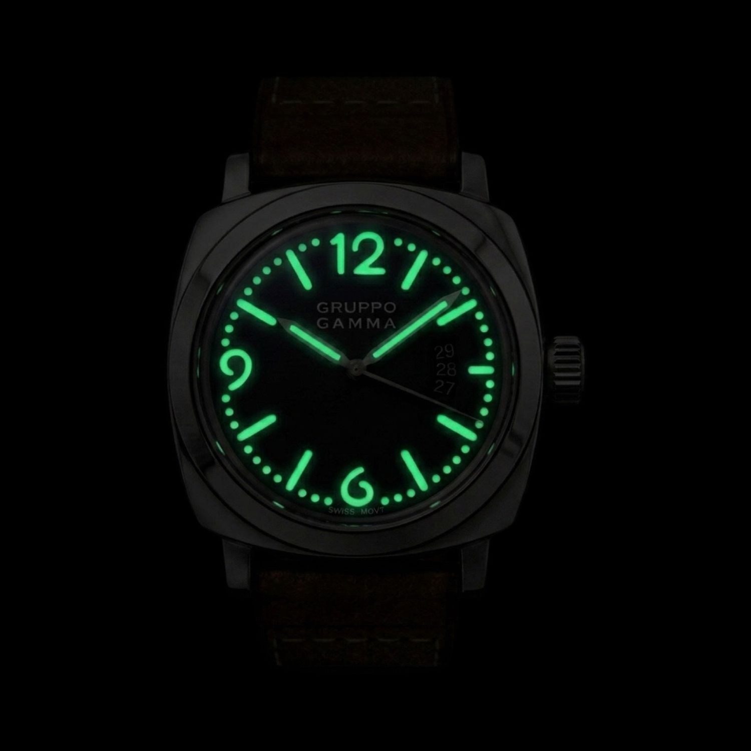Gruppo Gamma Genesis GG-12 – Black Dial with Date – Preorder Deposit
