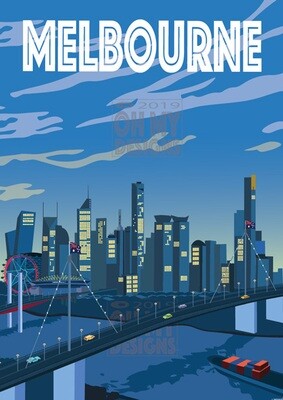 Melbourne - Night Skyline