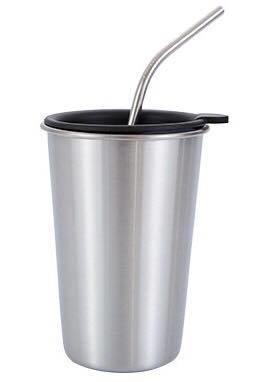 Eco tumbler with stainless steel straw