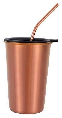 Eco tumbler with stainless steel straw