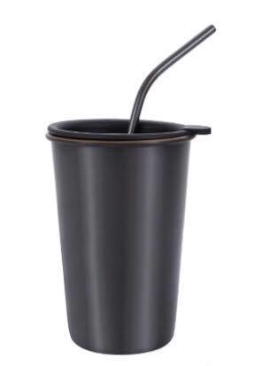 Eco tumbler with stainless steel straw