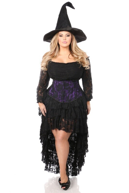 COSTUMES| Witches| 4 PC Lace Witch Corset Costume COSTUMES| Witches| 4 PC Lace Witch Corset Costume