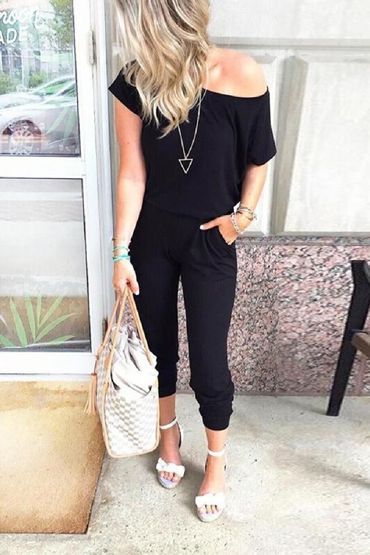 Jumpsuit | Casual off the shoulder jumpsuit Jumpsuit | Casual off the shoulder jumpsuit