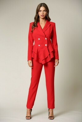Pants sets | 2-pc-Double-Breasted-Peplum-Waist-Pant-Set Pants sets | 2-pc-Double-Breasted-Peplum-Waist-Pant-Set