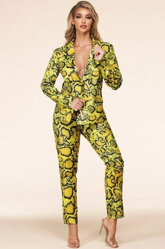 Pants sets | Snake-Print-2-piece-pants-set Pants sets | Snake-Print-2-piece-pants-set