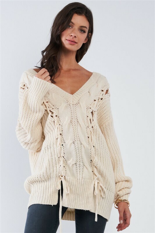 Sweaters | Sexy-Cable-Knit-Draw-String-Tie-Sweaters Sweaters | Sexy-Cable-Knit-Draw-String-Tie-Sweaters