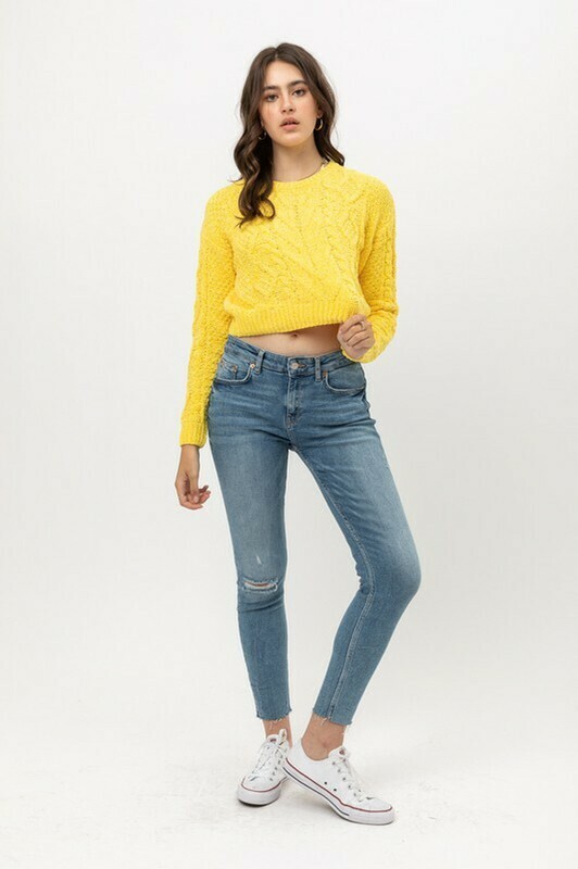 Sweaters | Velvet-Chenille -Crop-Sweater Sweaters | Velvet-Chenille -Crop-Sweater
