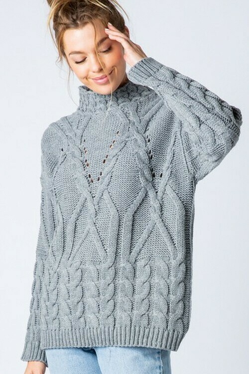 Sweaters | Mock-Neck-Long-Sleeve-Sweater Sweaters | Mock-Neck-Long-Sleeve-Sweater