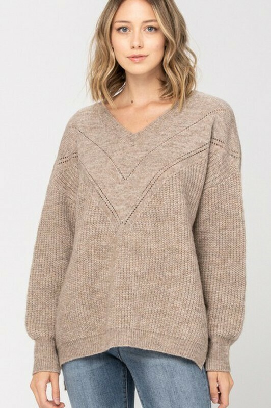 Sweaters | V-Neck-Oversized-Sweater Sweaters | V-Neck-Oversized-Sweater