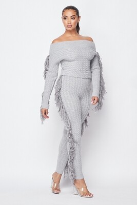 Pants sets | The Fringe-Knit-Mix-Pant-Set Pants sets | The Fringe-Knit-Mix-Pant-Set