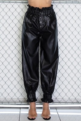 Pants | Solid-Pleather-Color-Slouchy-Pants Pants | Solid-Pleather-Color-Slouchy-Pants